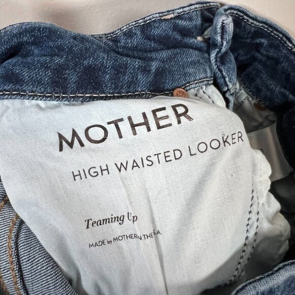 Mother High Waisted Looker Jeans Size 25 Teaming Up Dark Wash Skinny Leg Denim - Picture 8 of 11